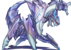  bad_id bad_pixiv_id drapion kunno monster no_humans pokemon pokemon_(creature) scales sharp_teeth simple_background spikes teeth white_background 