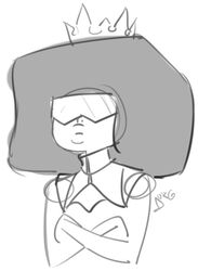  cartoon_network crown crystal_gems garnet_(disambiguation) gem_fusion headgear made_of_love monochrome steven_universe 