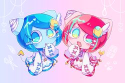  2023 accessory agpgwm alternative_fashion blue_body blue_hair blue_skin female hair hair_accessory heart_tail heterochromia hi_res humanoid j-fashion medicine noose official_alternate_costume pepoyo pink_body pink_hair pink_skin poyoroid scissors smile tail 