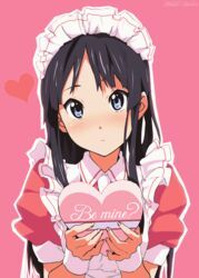  akiyama_mio animated animated eto k-on! maid valentine 