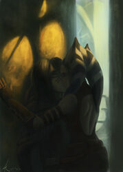  2019 against_surface against_wall ahsoka_tano alien alien_humanoid alley barriss_offee closed_eyes clothed clothing digital_media_(artwork) digital_painting_(artwork) duo facial_markings female female/female fingerless_gloves gloves handwear head_markings hi_res humanoid humanoid_on_humanoid kiss_on_lips kissing lekku_(anatomy) markings mirialan not_furry raikoh-illust shadow signature star_wars togruta 