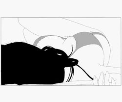  ahri_(league_of_legends) animated animated artist_request barefoot bra breasts cleavage facial_mark female greyscale league_of_legends lowres medium_breasts midriff monochrome navel panties rolling rotoscoping smile solo underwear underwear_only whisker_markings 