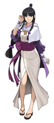  ayasato_mayoi black_hair capcom feet female gyakuten_saiban gyakuten_saiban_6 japanese_clothes official_art sandals solo toes 