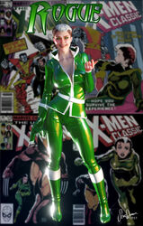  1girls 2015 3d anna_marie bodysuit cover female female_only full_body green_eyes green_nail_polish green_nails marvel marvel_comics mutant red_lipstick rogue_(x-men) scatwoman short_hair smiling solo superheroine white_streak x-men zipper 