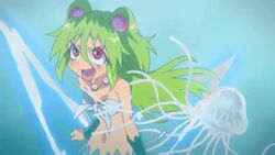  animated animated electrocution female green_hair jellyfish lowres mermaid monster_girl muromi-san namiuchigiwa_no_muromi-san 