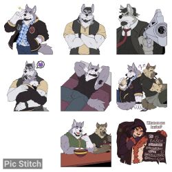  1:1 2021 anthro armpit_hair artist_name back_to_back backpack basch beard beverage black_cloak black_clothing black_hair black_hoodie black_jacket black_suit black_topwear black_vest blue_bottomwear blue_clothing blue_eyes blue_jeans blue_pants blue_shirt blue_topwear body_hair bottomwear bowl brother_(lore) brothers_(lore) brown_body brown_fur bubble_tea bulletproof_vest canid canine canis chopsticks claws cloak clock closed_eyes clothed clothing collared_shirt container crossed_arms cup denim denim_bottomwear denim_clothing dog_tags dress_shirt drinking drinking_straw duo eating eighth_note electronics email english_text eye_scar facial_hair facial_scar father_(lore) father_and_child_(lore) father_and_son_(lore) felid finger_claws fingerless_(marking) fingerless_gloves_(marking) food fur furaffinity furaffinity_handle furaffinity_logo gloves_(marking) goatee green_clothing green_hoodie green_topwear grey_body grey_fur gun hair hand_behind_head hand_in_pocket handgun happy headphones hi_res holding_bowl holding_chopsticks holding_container holding_gun holding_handgun holding_object holding_ranged_weapon holding_revolver holding_weapon hoodie hug hyena jack_(saberzelgrath) jacket jeans letterman_jacket lion listening_to_music logan_mcgrath lying male mammal markings multicolored_body multicolored_fur muscular muscular_anthro muscular_male necktie nephew_(lore) noodles on_back open_cloak open_clothing open_jacket open_topwear orange_body orange_fur pantherine pants parent_(lore) parent_and_child_(lore) parent_and_son_(lore) pattern_clothing pattern_shirt pattern_topwear pic_stitch plaid plaid_clothing plaid_shirt plaid_topwear pockets portable_music_player purple_body purple_fur ramen randy_mcgrath ranged_weapon red_hair red_necktie revolver richard_mcgrath scar shirt sibling_(lore) simple_background sitting sitting_on_ground sleeveless_hoodie son_(lore) spots spotted_body spotted_fur spotted_hyena star sticker sticker_pack stitch_(sewing) suit tail tan_body tan_fur text thought_bubble topwear torn_clothing twitter_handle two_tone_body two_tone_fur uncle_(lore) uncle_and_nephew_(lore) vest watch waving_goodbye weapon white_background white_body white_clothing white_fur white_shirt white_topwear wolf wristwatch yellow_body yellow_fur 