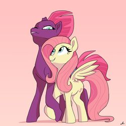  1:1 2018 absurd_res broken_horn docwario duo equid equine female fluttershy_(mlp) friendship_is_magic hasbro hi_res horn mammal my_little_pony my_little_pony:_the_movie_(2017) mythological_creature mythological_equine mythology pegasus romantic romantic_couple tempest_shadow_(mlp) unicorn wings 