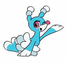  2016 2d_animation animated blue_body blynxee brionne fangs female feral frame_by_frame generation_7_pokemon heart_eyes heart_symbol hi_res looking_at_viewer mammal marine nintendo one_eye_closed pinniped pokemon pokemon_(species) short_playtime simple_background solo teeth wink 