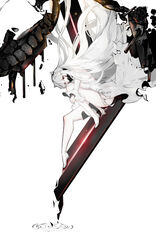  abyssal_ship arm_around_leg arm_between_legs breaking colored_skin crumbling d&#039;orsay_heels damaged dress female flats head_on_knee high_collar highres horns kantai_collection knee_up long_hair midway_princess neko_(ganecooo) photoshop_(medium) plantar_flexion red_eyes rigging ripples simple_background sitting solo teeth torn_clothes torn_dress turret very_long_hair white_background white_dress white_footwear white_hair white_skin 