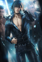  final_fantasy_xv gladiolus_amicitia ignis_scientia male noctis_lucis_caelum official_watermark sakimichan 