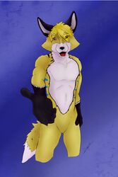  absurd_res anthro canid canine digital_media_(artwork) eldingo_(artist) fox fur hi_res male mammal solo young 