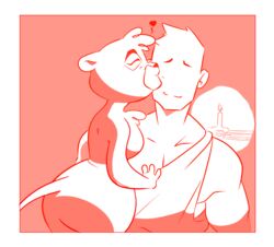  anon anthro ass biceps big_butt blush border breasts candle chest_tuft closed_eyes clothed clothed/nude clothed_male clothing curvy_figure duo el_arca eyebrows eyelashes felid female female_on_human hair head_tuft heart_symbol hi_res human human_on_anthro interspecies kairel kissing light lion love male male/female male_on_anthro mammal monochrome muscular muscular_male nude oversized_clothing pantherine pecs punipuri romantic romantic_ambiance romantic_couple shadow shirt short_hair side_boob small_waist smile snout topwear tuft white_border wide_hips 