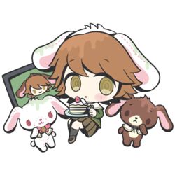  1:1 2021 :&gt; :&lt; :3 :o absurd_res alpha_channel alter_ego alter_ego_(chihiro) animate_inanimate anthro barefoot big_eyes big_head bottomwear bow_tie brother_(lore) brown_body brown_ears brown_eyes brown_fur brown_hair brown_nose cake chibi chihiro_fujisaki clothed clothing computer cosplay crossover danganronpa danganronpa:_trigger_happy_havoc dessert electronics eyelashes featureless_crotch feet female floppy_ears food footwear frown frowning_at_viewer fruit fur glistening glistening_eyes green_body green_ears green_eyes green_hair group hair hand_on_face happy head_tilt hi_res holding_cake holding_food holding_object human kurousa_(sugar_bunnies) lagomorph legwear leporid living_plushie long_ears looking_at_viewer male mammal multicolored_body multicolored_ears multicolored_hair noseless nude o_o official_art open_mouth owo pink_ears plant plate plushie pose rabbit rabbit_ears raised_arm red_eyes red_nose round_ears round_head sanrio school_uniform scut_tail shadow shirousa_(sugar_bunnies) shirt shoes short_hair short_tail sibling_(lore) simple_background simple_eyes sister_(lore) sitting size_difference skirt smile smiling_at_viewer socks spike_chunsoft standing stitch_(sewing) stockings strawberry style_emulation sugar_bunnies tail tan_body tan_ears tan_skin toony topwear transparent_background trio twins_(lore) two_tone_body two_tone_ears two_tone_hair uniform unknown_artist white_body white_ears white_fur white_tail wide_eyed 