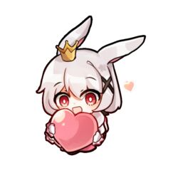  :d animal_ears animated animated crown female fox_ears gloves hair_between_eyes hair_ornament hairpin heart holding honkai_(series) honkai_impact_3rd looking_at_viewer looping_animation open_mouth pink_eyes senin_liku short_sleeves side_ponytail smile solo theresa_apocalypse theresa_apocalypse_(sakuno_rondo) transparent_background white_gloves white_hair 