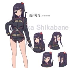  black_hair eyepatch female hime_cut long_hair multiple_views official_art open_mouth red_eyes reference_sheet sasaki_keigo sekai_seifuku:_bouryaku_no_zvezda shikabane_itsuka transparent_background 