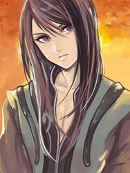  1boy bad_id bad_pixiv_id black_eyes black_hair long_hair male_focus purple_eyes red_eyes solo tales_of_(series) tales_of_vesperia unco_wc yuri_lowell 