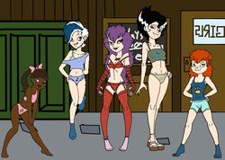  bra elsa_frankenteen hanna-barbera panties phantasma_phantom purple_hair scooby-doo scooby-doo_and_the_ghoul_school sibella_dracula tanis_mummy winnie_werewolf 