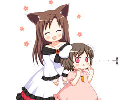  ... 2girls :&lt; :d ^_^ aesop&#039;s_fables animal_ears bebeneko brooch brown_hair bug carrot_necklace closed_eyes commentary_request dragonfly dress eyebrows floppy_ears flower imaizumi_kagerou inaba_tewi jewelry long_hair long_sleeves multiple_girls necklace oerba_yun_fang open_mouth photoshop_(medium) pink_dress pink_eyes rabbit_ears rabbit_tail short_hair short_sleeves smile tail the_boy_who_cried_wolf touhou triangle_mouth wide_sleeves wolf_ears 