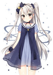  alternate_costume amatsukaze_(kancolle) angelic_pretty arm_behind_back blush brown_eyes choker commentary_request cowboy_shot female jpeg_artifacts kantai_collection light_smile long_hair looking_at_viewer masuishi_kinoto sailor_collar see-through solo two_side_up white_hair 