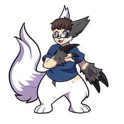  1:1 black_claws blue_clothing blue_eyes blue_shirt blue_topwear brown_hair cheek_tuft claws clothing facial_tuft fangs featureless_crotch feral fluffy fluffy_paws fluffy_tail fur generation_3_pokemon grey_body grey_ears grey_fur grey_paws hair human human_to_feral looking_aside male mammal mid_transformation nintendo open_mouth pokemon pokemon_(species) seda shirt simple_background smile solo species_transformation sphinx_draws standing tail teeth topwear transformation tuft white_background white_body white_ears white_fur wide_eyed zangoose 