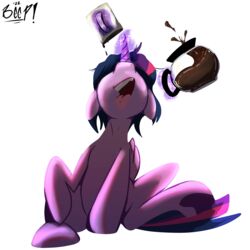  1:1 absurd_res alicorn alpha_channel beep! beverage coffee coffee_cup coffee_mug container cup equid equine feral friendship_is_magic hasbro hi_res horn mammal my_little_pony mythological_creature mythological_equine mythology solo twilight_sparkle_(mlp) unicorn wings 