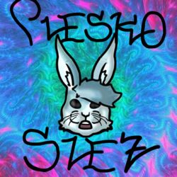  1:1 anthro blue_body blue_fur fur lagomorph leporid male mammal pleskoslez plesky_(pleskoslez) psychedelic rabbit solo teeth white_body white_fur 