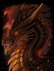  2020 digital_media_(artwork) dragon headshot_portrait horn implied_fire isvoc mythological_creature mythological_scalie mythology open_mouth portrait scales scalie solo teeth tongue wyoryn 