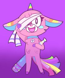  absurd_res animate_inanimate baseball_bat bat_(object) equid equine eyelashes female fur hi_res horn living_pinata mammal mythological_creature mythological_equine mythology open_mouth painter-marx_(artist) pinata pink_body pink_fur scp-956 scp_foundation solo unicorn 