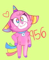  animate_inanimate equid equine eyelashes female fur heart_symbol hi_res horn living_pinata mammal mythological_creature mythological_equine mythology painter-marx_(artist) pinata pink_body pink_fur scp-956 scp_foundation smile solo unicorn 