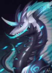  2021 digital_media_(artwork) dragon fefairy feral headshot_portrait mythological_creature mythological_scalie mythology open_mouth portrait scalie solo teeth tongue 