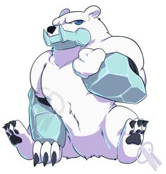  avoid_posting bear blue_eyes etalus feral fi fur ice male mammal paws prosthetic rivals_of_aether solo white_body white_fur 