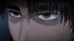  1boy absurdres brown_eyes brown_hair close-up determined eye_focus fujiwara_takumi highres initial_d laing looking_ahead male_focus parted_bangs shaded_face solo thick_eyebrows 