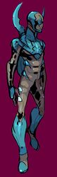  1boy armor blue_beetle dc_comics helmet jamie_reyes mask power_armor simple_background solo wings 