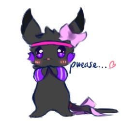  1:1 accessory alternate_color ambiguous_gender anthro anthrofied black_body black_fur blush blush_lines bow_(feature) bow_accessory bow_ribbon fan_character fluffy fur fur_markings furgonomics generation_1_pokemon hair_accessory hair_ribbon hairbow heart_after_text heart_symbol hi_res looking_at_viewer mammal markings nintendo open_mouth outline_heart paws pikachu pokemon pokemon_(species) pokemorph purple_body purple_eyes purple_fur purple_sclera ribbons simple_background smile snoiifoxxo solo tail tail_accessory tail_bow tail_ribbon text_with_heart tuft white_background 