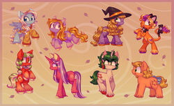  abra-ca-dabra_(mlp) accessory applejack_(mlp:g1) applejack_(mlp:g3) autumn_crisp autumn_skye_(mlp) bangs blonde_hair bottomless bow_ribbon braided_hair chibi clothed clothing cutie_mark earth_pony equid equine feathered_wings feathers female feral furgonomics green_hair group gusty_(mlp) hair hasbro hat hat_only headgear headgear_only headwear headwear_only hi_res hooves horn horse mammal mlp_g1 mlp_g3 mostly_nude my_little_pony neck_bow pegasus pony pumpkin_tart_(mlp) ribbons sidruni sweater sweater_only tail tail_accessory tail_bow tail_ribbon tail_tuft topwear topwear_only tuft unicorn unicorn_horn wings witch_hat 