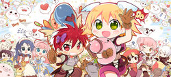  ! &gt;3&lt; ... 4boys 5girls :3 ? afro ahoge anger_vein animal apple apple_on_head apron arch_bishop_(ragnarok_online) arm_blade armor arrow_(projectile) arrow_through_apple backpack bag baphomet_jr bird black_eyes blonde_hair blue_dress blue_eyes blue_hair blush braid braided_ponytail breastplate brown_dress brown_gloves brown_hair brown_legwear brown_pants brown_shorts brown_skirt castle character_request chest_guard chibi choker cleavage_cutout clenched_hand clipboard closed_mouth clothing_cutout collared_shirt commentary_request confetti cowboy_shot cross crying dark_skin demon double_bun dress earrings emoticon eyes_visible_through_hair fake_wings feathers fishnet_legwear fishnets flower food frilled_sleeves frills fruit gauntlets genetic_(ragnarok_online) geographer_(ragnarok_online) gloom_(expression) gloves goat green_eyes green_gloves green_shirt grin guillotine_cross_(ragnarok_online) hair_between_eyes hair_bun hair_ribbon hat head_wings heart heart-shaped_pupils help highres holding holding_clipboard holding_flower jewelry jiangshi kafra_uniform laughing leaf leaf_on_head light_bulb long_hair long_sleeves looking_at_viewer maid maid_headdress mao_yu mouth_hold multicolored_hair multiple_boys multiple_girls munak musical_note nervous novice_(ragnarok_online) o3o one_eye_closed open_mouth oversized_animal pants pauldrons pavianne_(ragnarok_online) peco_peco pig pink_hair plant popped_collar poring potion puffy_short_sleeves puffy_sleeves pulling qingdai_guanmao raccoon ragnarok_online ranger_(ragnarok_online) red_armor red_eyes red_hair red_ribbon red_vest ribbon royal_guard_(ragnarok_online) sash savage_babe scabbard sheath shield shirt short_hair short_sleeves shorts shoulder_armor skirt slime_(creature) smile smokie_(ragnarok_online) smug solid_oval_eyes spiked_hair spoken_ellipsis spoken_exclamation_mark spoken_heart spoken_light_bulb spoken_musical_note spoken_o spoken_question_mark spoken_sweatdrop star_(symbol) star_earrings sweat sweatdrop symbol-shaped_pupils teeth thank_you thighhighs thumbs_up tongue too_many two-tone_dress v vest waving weapon white_apron white_dress white_gloves white_hair white_legwear white_sash wings wolf x_x yellow_sash 