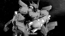  3d_(artwork) android armor bandai_namco black_and_white blitzgreymon cosmic_background digimon digimon_(species) digimon_adventure digital_media_(artwork) gun_arm machine male meme meme_pose metalbro7 monochrome robot solo source_filmmaker_(artwork) space space_background widescreen 