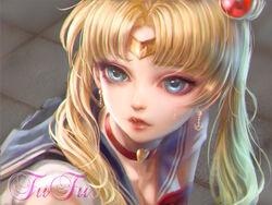  bishoujo_senshi_sailor_moon bishoujo_senshi_sailor_moon_s blue_sailor_collar breasts choker circlet cleavage commentary crescent crescent_earrings derivative_work diadem earrings eyelashes female fufu hair_ornament hair_over_shoulder heart heart_choker highres jewelry long_hair looking_away magical_girl meme parted_bangs parted_lips photoshop_(medium) red_choker sailor_collar sailor_moon sailor_moon_redraw_challenge_(meme) sailor_senshi_uniform screenshot_redraw solo tsukino_usagi twintails upper_body 