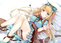  alice alice_in_wonderland blonde_hair cosplay dress emori_miku_project emu_alice gomano_rio long_hair 