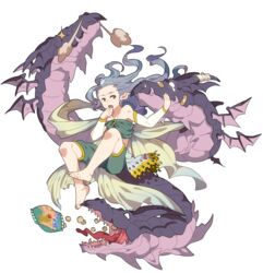  +_+ :o armlet bad_id bad_twitter_id bandages bandaid bare_legs bare_shoulders barefoot bracelet brown_eyes chips_(food) collarbone dragon emu_(eomou) female floating_hair food full_body granblue_fantasy hand_to_own_mouth highres jewelry light_purple_hair long_hair looking_at_another looking_to_the_side o_o open_mouth pointy_ears potato_chips shorts simple_background solo strap_slip tiamat_(granblue_fantasy) white_background 