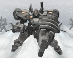  commentary_request east_german germany gun highres mecha mig-21_balalaika_(muv-luv) motion_blur muv-luv muv-luv_alternative no_humans realistic robot scharfschutze schwarzesmarken science_fiction shield snow storm tactical_surface_fighter weapon 