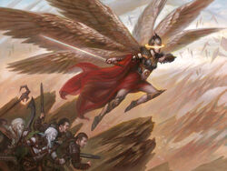  angel armor feathered_wings feathers female group halo hasbro human humanoid kor_(magic:_the_gathering) magic:_the_gathering male mammal melee_weapon military not_furry official_art soldier sword volkan_baga warrior weapon wings wizards_of_the_coast 