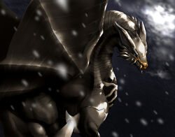  blue_eyes capcom dragon elder_dragon kushala_daora mh monster monster_hunter snow wings winter 