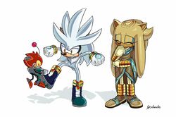  afrosoricid anthro archie_comics eulipotyphlan female gold_the_tenrec group hedgehog lesser_hedgehog_tenrec machine male mammal robot sega silver_the_hedgehog simple_background sonic_the_hedgehog_(archie) sonic_the_hedgehog_(comics) sonic_the_hedgehog_(series) spyhedg tenrec white_background 