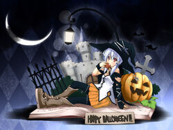  apple halloween hat jpeg_artifacts original witch yuuki_eishi 