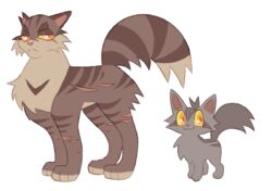  brown_body brown_fur conditional_dnp domestic_cat duo felid feline felis feral fur graystripe_(warriors) grey_body grey_fur labbit_(artist) male mammal scar tabby_cat tail tan_body tan_fur tigerstar_(warriors) warriors_(book_series) 