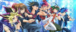  crossover fudou_yuusei fujiki_yuusaku male sakaki_yuya tagme tsukumo_yuma yami_yuugi yu-gi-oh! yugioh_5d&#039;s yugioh_arc-v yugioh_gx yugioh_vrains yugioh_zexal yuki_judai 