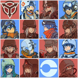 1:1 ambiguous_gender bust_portrait clothed clothing digital_media_(artwork) eyewear female goggles group hat headgear headwear helghast human isa killzone male mammal niking not_furry portrait sony_corporation sony_interactive_entertainment