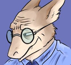 anthro clothing darth-kitsu eyewear george_costanza george_costanza_reaction_face glasses ishygddt low_res male mammal meme reaction_image seinfeld sergal shirt solo topwear