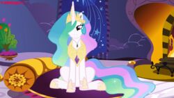 16:9 animated equid equine female feral friendship_is_magic hasbro holidays horse mammal my_little_pony princess princess_celestia_(mlp) royalty short_playtime solo tiarawhy valentine&#039;s_day widescreen